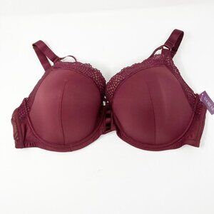NWT Adore Me Marca Contour Plus Strappy Plunge Bra. Port Royale. Size 42DDD